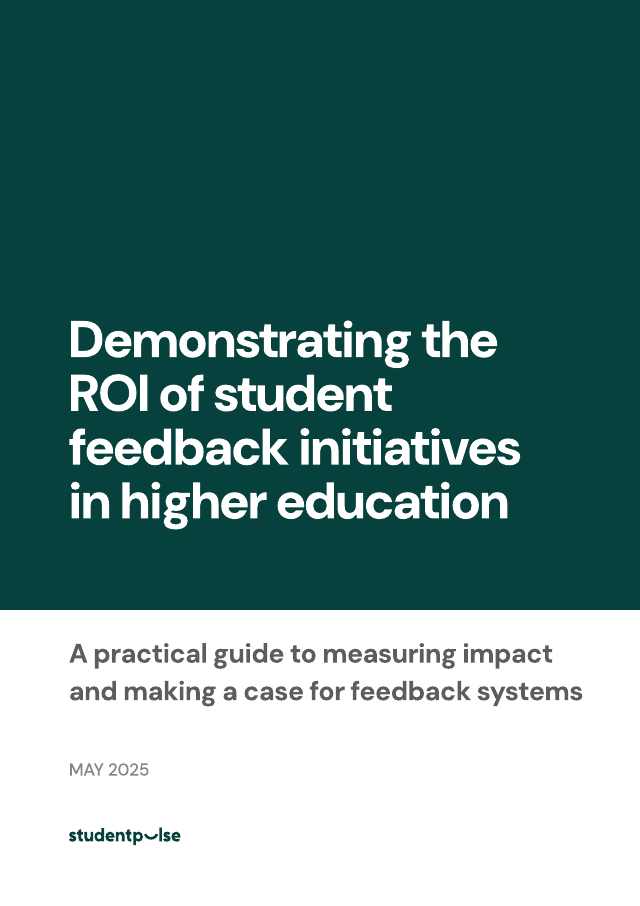 Demonstrating the ROI of student feedback
