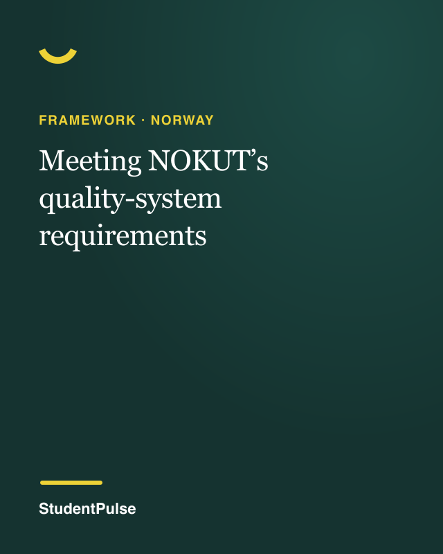 Meeting NOKUT’s quality-system requirements