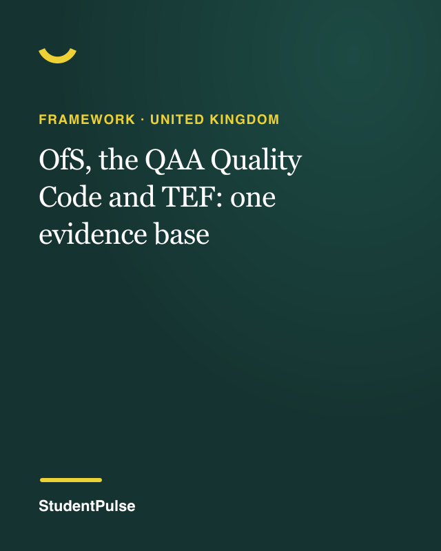 OfS, the QAA Quality Code and TEF: one evidence base
