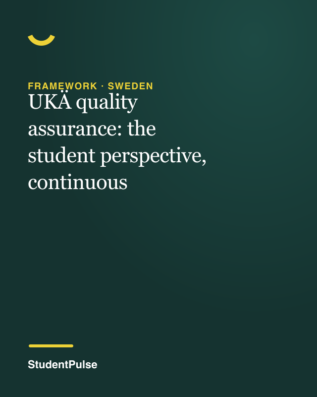 UKÄ quality assurance: the student perspective, continuous
